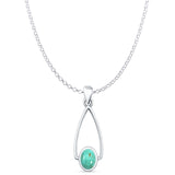Oxidized Drop Dangle Pendant 