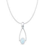 Oxidized Drop Dangle Pendant 