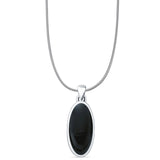 Oxidized Solitaire Pendant 