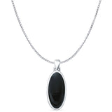 Oxidized Solitaire Pendant 