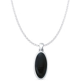 Oxidized Solitaire Pendant 