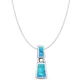 Oxidized Drop Dangle Pendant 