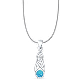 Oxidized Celtic Style Pendant 