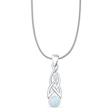 Oxidized Celtic Style Pendant 