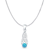 Oxidized Celtic Style Pendant 