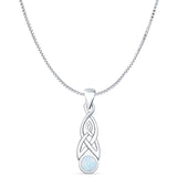 Oxidized Celtic Style Pendant 