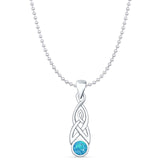 Oxidized Celtic Style Pendant 