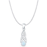 Oxidized Celtic Style Pendant 