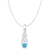 Oxidized Celtic Style Pendant 