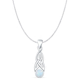 Oxidized Celtic Style Pendant 