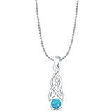 Oxidized Celtic Style Pendant 