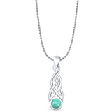 Oxidized Celtic Style Pendant 