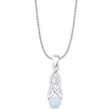 Oxidized Celtic Style Pendant 