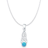 Oxidized Celtic Style Pendant 