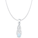 Oxidized Celtic Style Pendant 