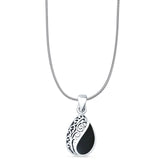 Oxidized Filigree Pendant 
