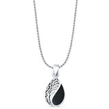 Oxidized Filigree Pendant 