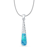 Oxidized Filigree Pendant 