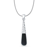 Oxidized Filigree Pendant 