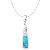 Oxidized Filigree Pendant 