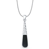 Oxidized Filigree Pendant 