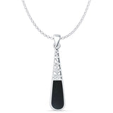 Oxidized Filigree Pendant 
