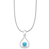  Oxidized Teardrop Pendant 
