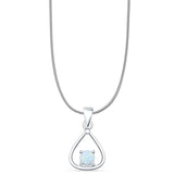  Oxidized Teardrop Pendant 