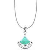  Greek Key Pendant 