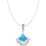  Greek Key Pendant 