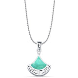  Greek Key Pendant 