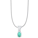 Petite Oval Turquoise Pendant Oxidized Snake Chain Necklace 925 Sterling Silver