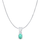 Petite Oval Turquoise Pendant Oxidized Box Chain Necklace 925 Sterling Silver