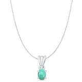 Petite Oval Turquoise Pendant Oxidized Cable Chain Necklace 925 Sterling Silver