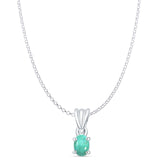 Petite Oval Turquoise Pendant Oxidized Rolo Chain Necklace 925 Sterling Silver