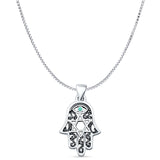  Hamsa & Star Of David Pendant 