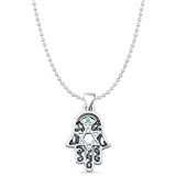  Hamsa & Star Of David Pendant 