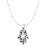  Hamsa & Star Of David Pendant 