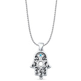  Hamsa & Star Of David Pendant 