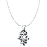  Hamsa & Star Of David Pendant 