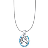  Horse & Horseshoe Pendant 