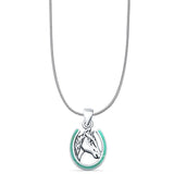  Horse & Horseshoe Pendant 