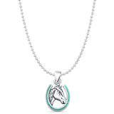  Horse & Horseshoe Pendant 