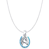  Horse & Horseshoe Pendant 