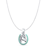  Horse & Horseshoe Pendant 