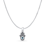 Hand Of Hamsa & Evil Eye Pendant