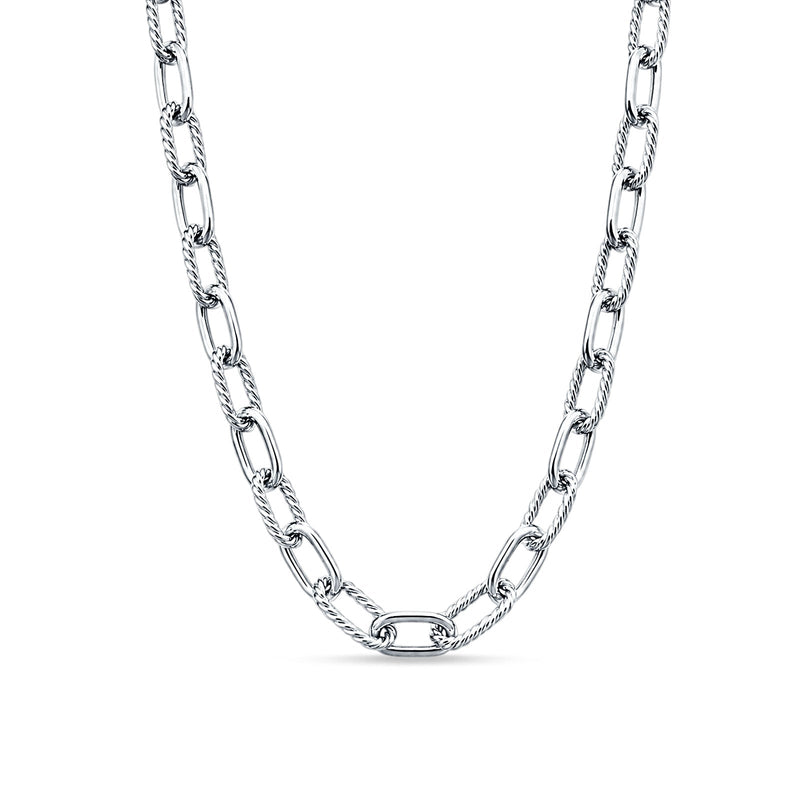 Twisted Rope Paperclip Chain Necklace