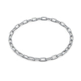 Classic Twisted Rope Paperclip Link Bracelet 925 Sterling Silver