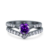 Two Piece Round CZ Ring