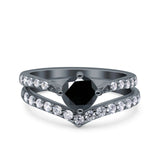 Two Piece Round CZ Ring